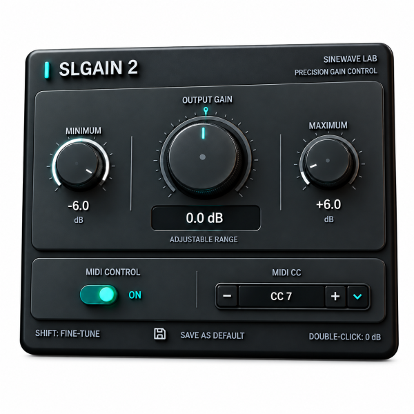 SLGain 2 – Precision Gain VST with MIDI CC